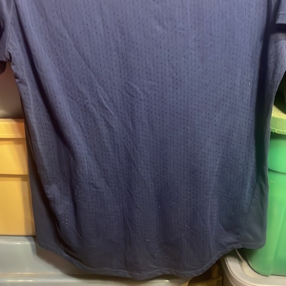 NIKE Running Dri Fit Dark Purple/Blue Workout Athletic Short Sleeve Tee - Picture 5 of 12